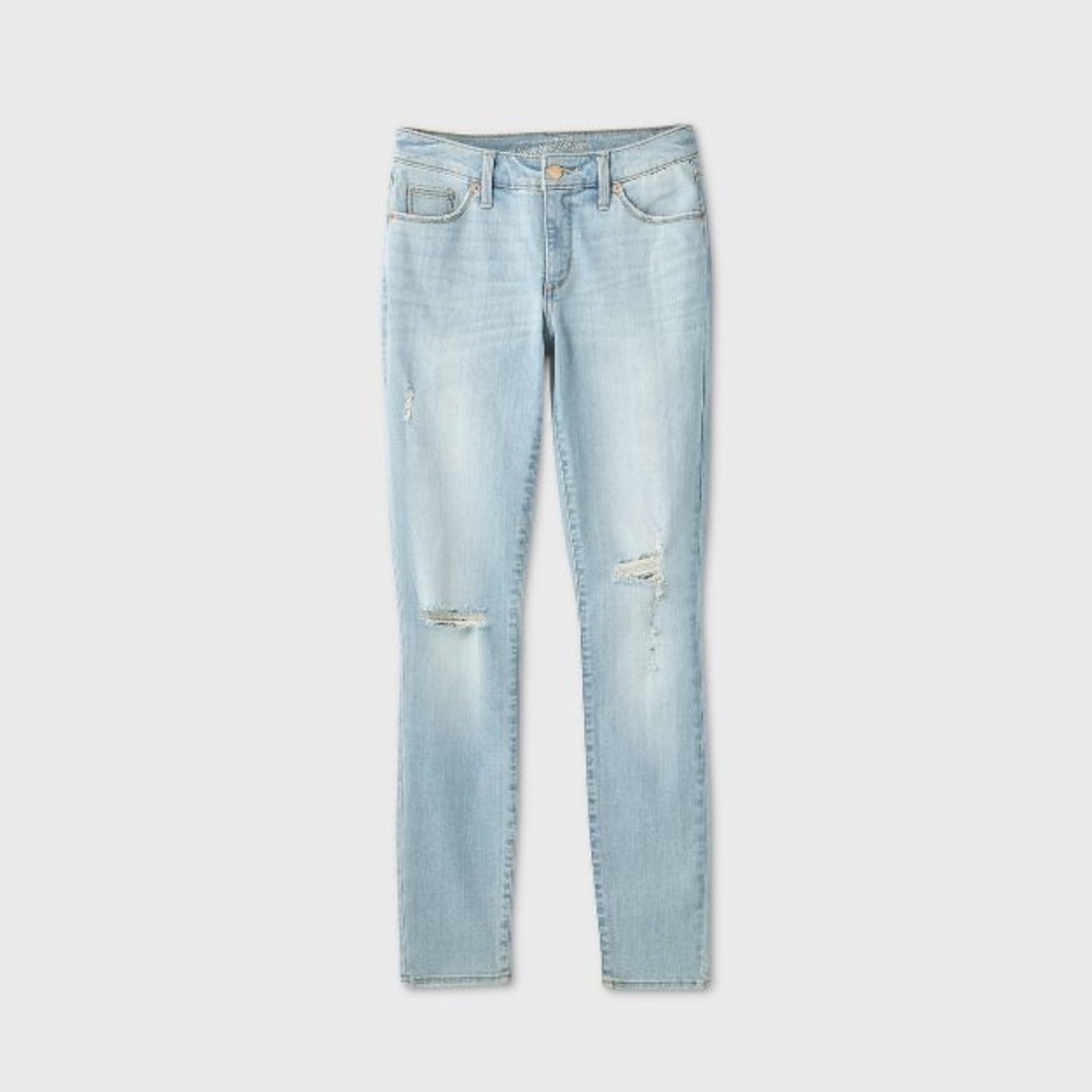 Universal Thread™ Women's Mid-Rise Curvy Skinny Jeans - Light Blue, 4 Short, EUC